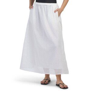 WYETH White Portola Eyelet Skirt